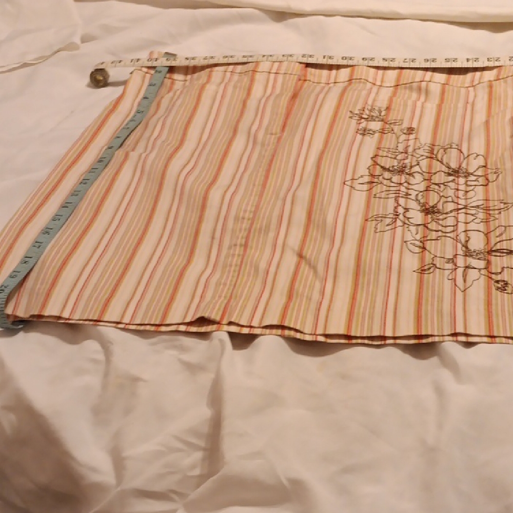Lane Bryant Multicolor Striped Skirt with Floral Embroidery